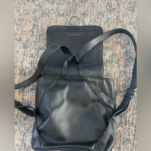 Sanctuary Black Leather Backpack Purse 100% Leather - Picture 7 of 9